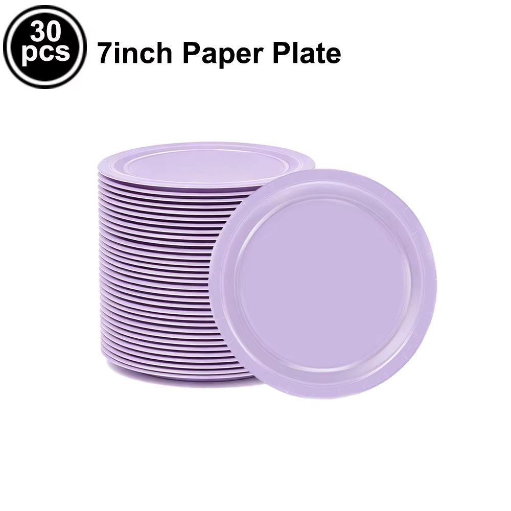 Purple Party Plates – 30 Pack