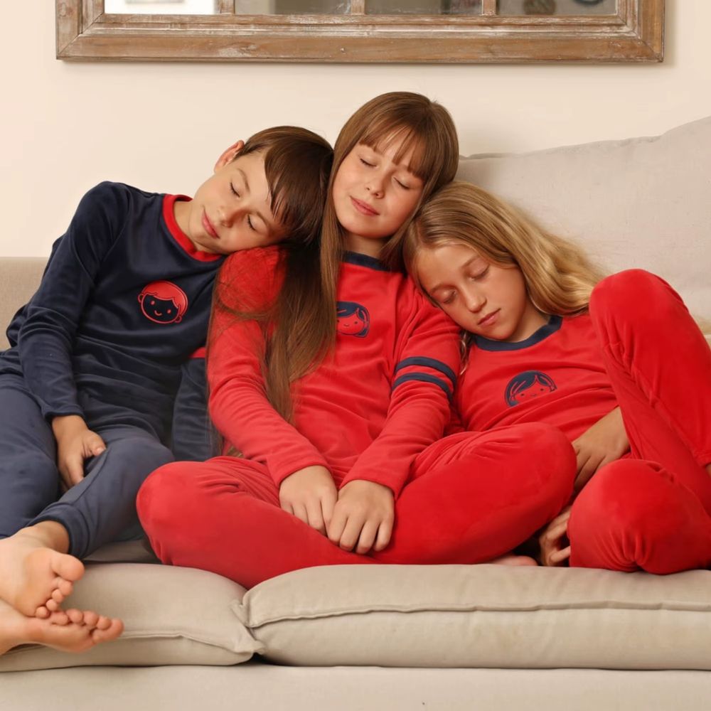 Velour Pajamas – Boys Blue Footies