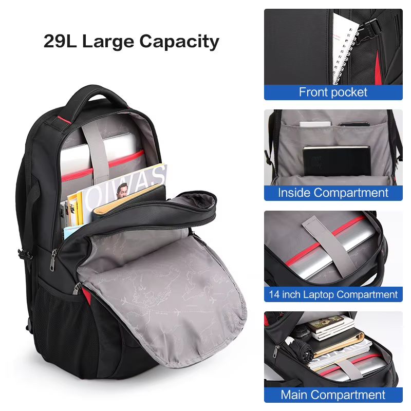 OIWAS Laptop Backpack – Black