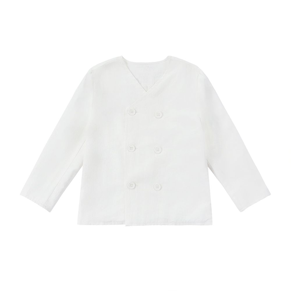 Buttercup Collection – White Linen Blazer