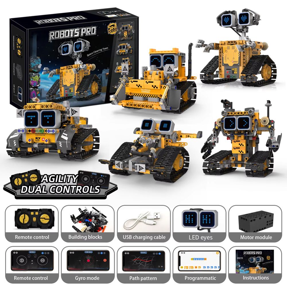 5-in-1 Transforming Robot Set