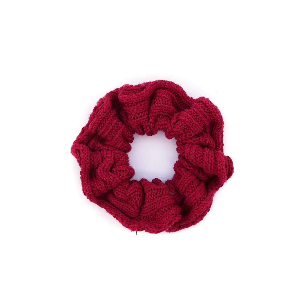 Wine Floral Velvet Bow Headband Small Hair Clip