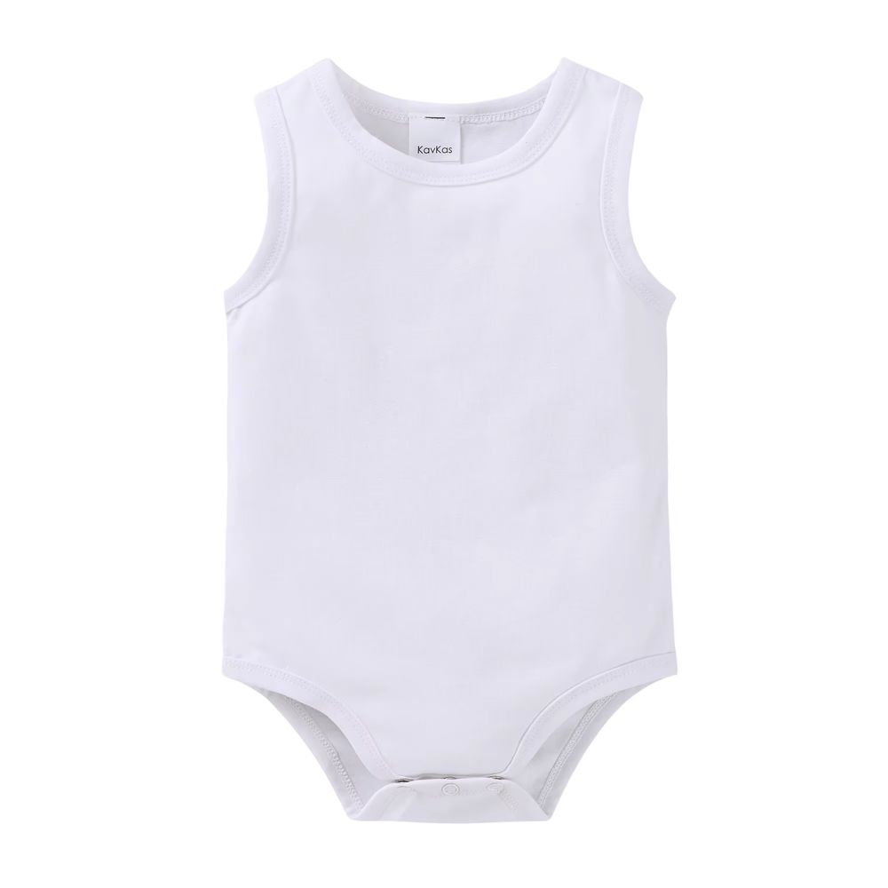 Kavkas White Broad-Strap Baby Vest – Single – AW26