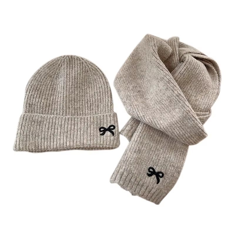 Knitted Beanie & Scarf Set