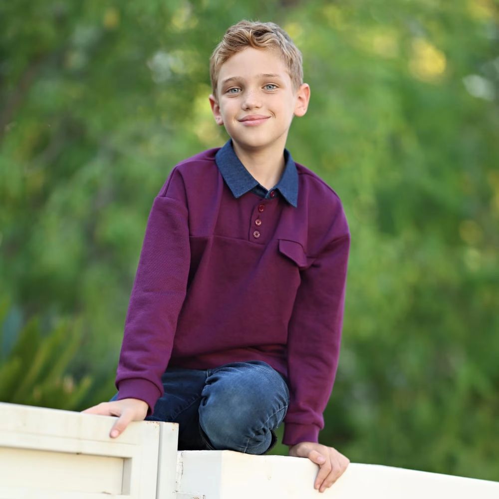 Denim Collar Collection – Girls Sweatshirt