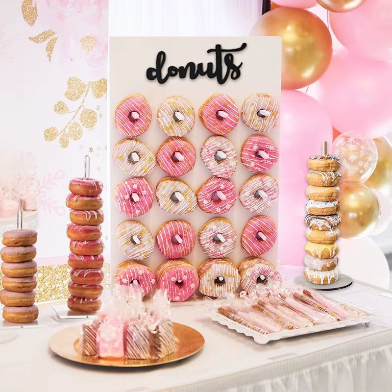 Wooden Doughnut Display Wall