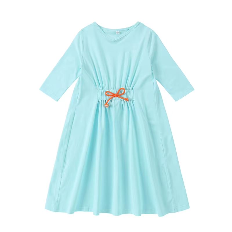 Spring Cotton Navy Blue – Teal Blue Dress