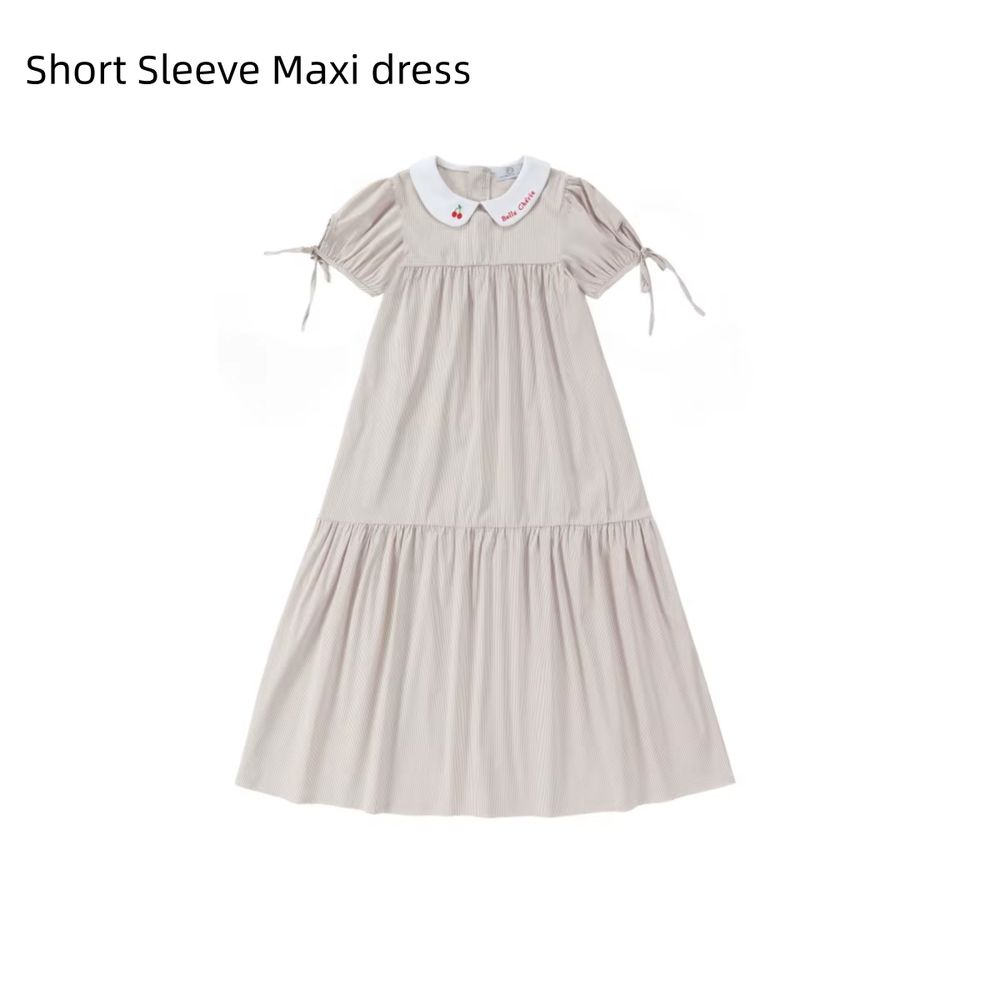 Friday Night Pinstripe Collection – Tan Short Sleeve