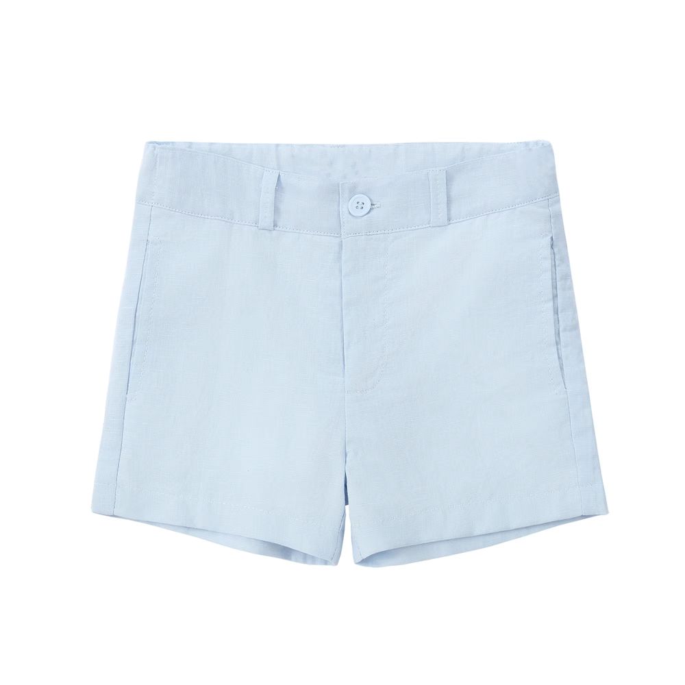 Heirloom Striped Collection – Blue Linen Shorts