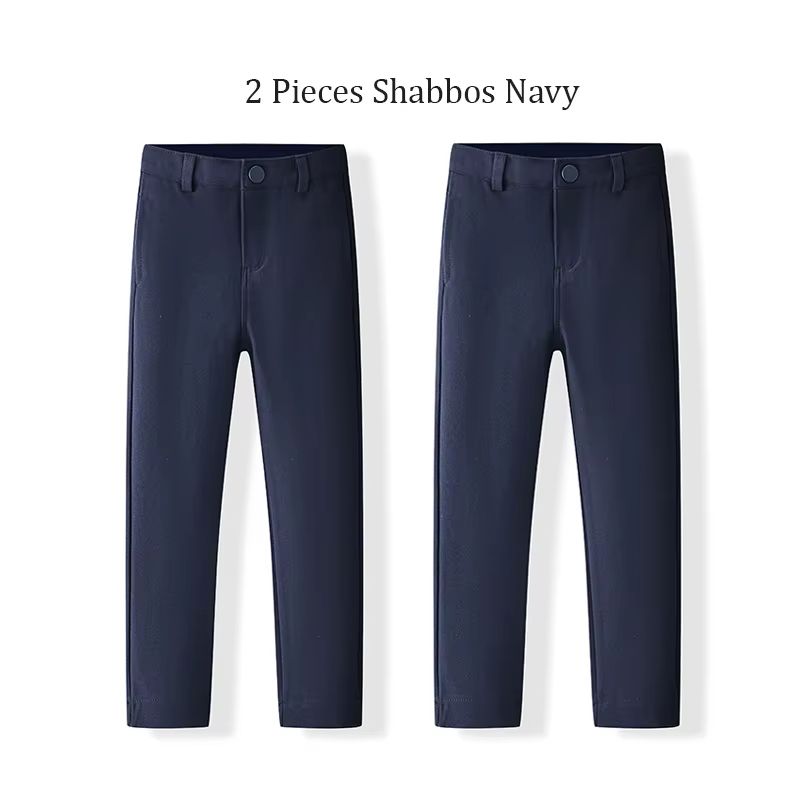 Black & Navy Stretch Trousers – 2Pcs Navy Shabbos – Ali Affordable AW26