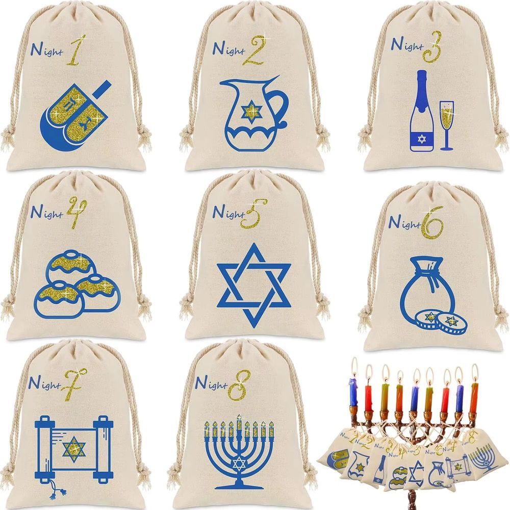 Cotton 8 Nights Gift Bags