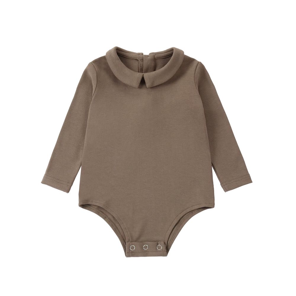 British Knit Coordinate Collection – Brown Modal Romper