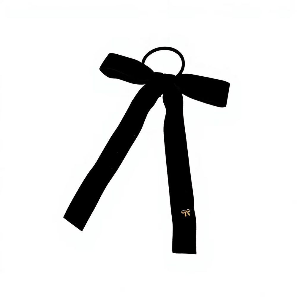 Black Velvet Bow Ponytail Tie – Ali Picks AW26