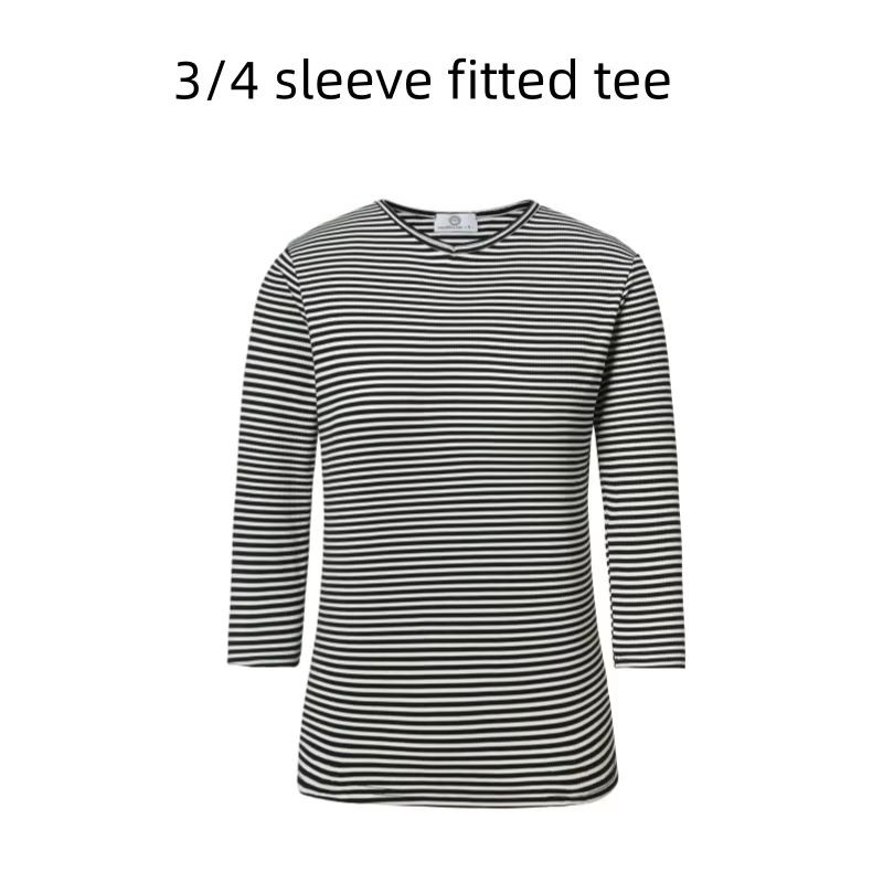 Loose Modal Tees – Black Strip