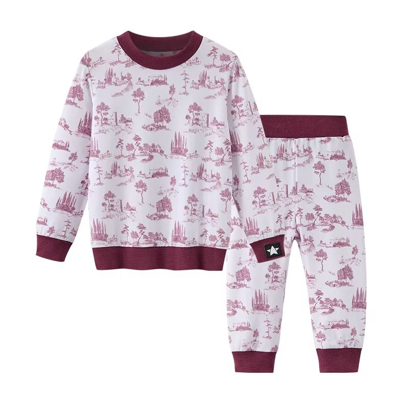 Toile Tranquility Pajamas – Girl Long Pajamas