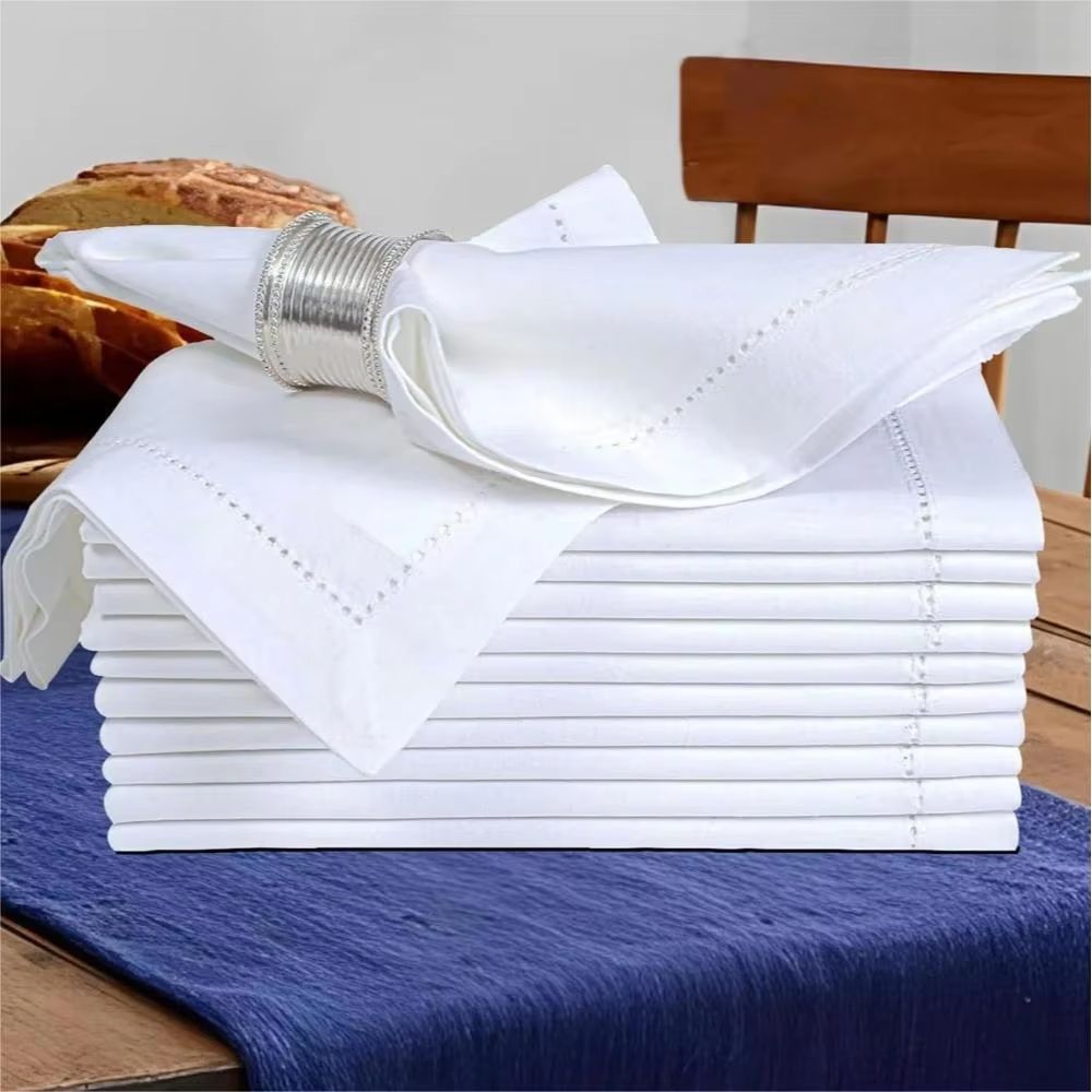 Hemstitched Linen Napkins – Set of 6