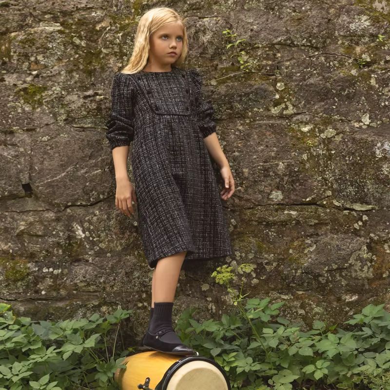 Midnight Tweed – Girl Knit Cardigan