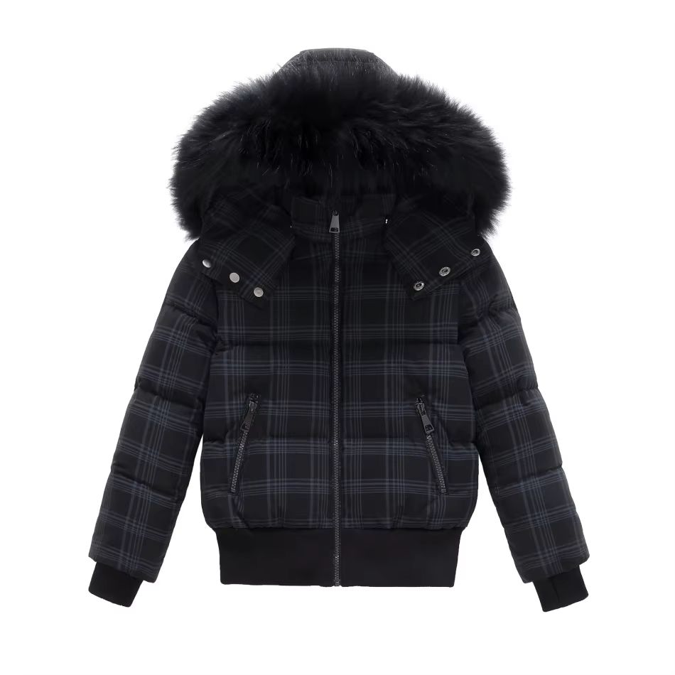 Black Plaid Down Coat – Ali Picks AW26