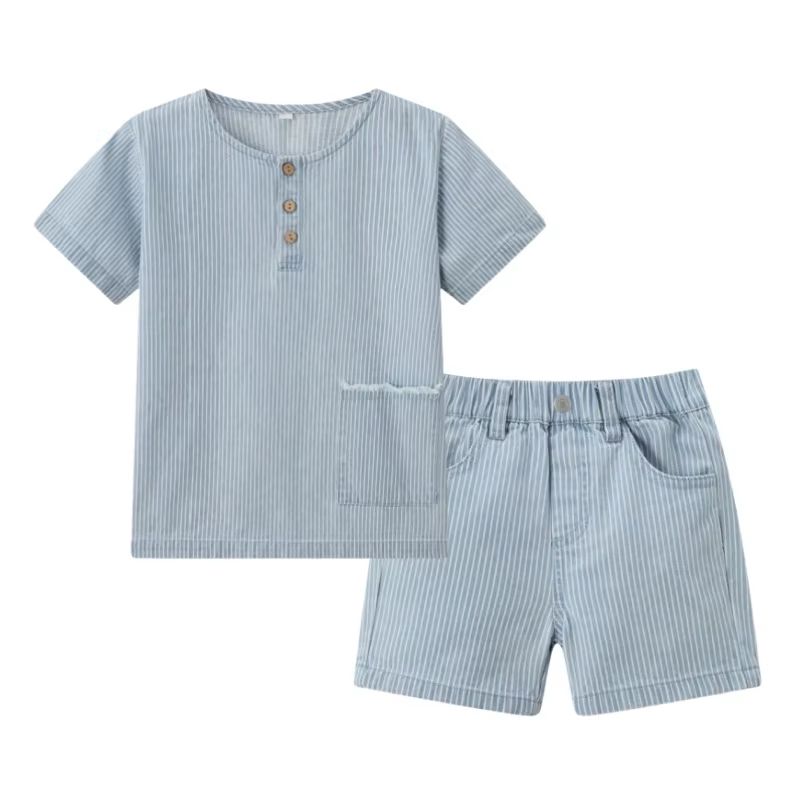 Pinstripe Denim Collection – Boys Set