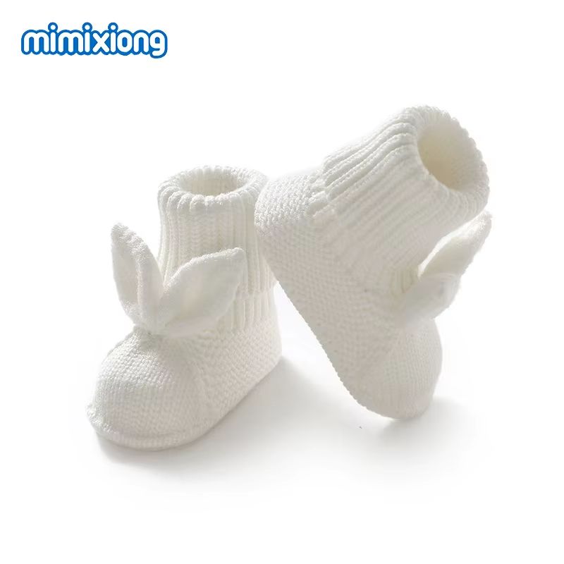 Cute Rabbit Ear Knit Sock Shoes Baby Booties Shoes Soft Soled