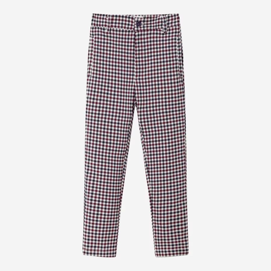 Burgundy Collection – Check Pants