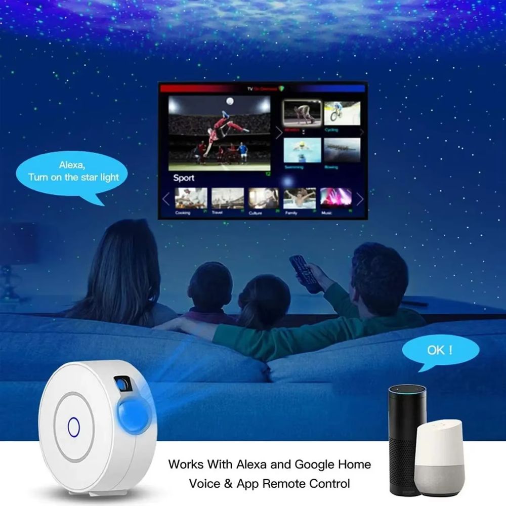 Smart Aurora Galaxy Projector – Black