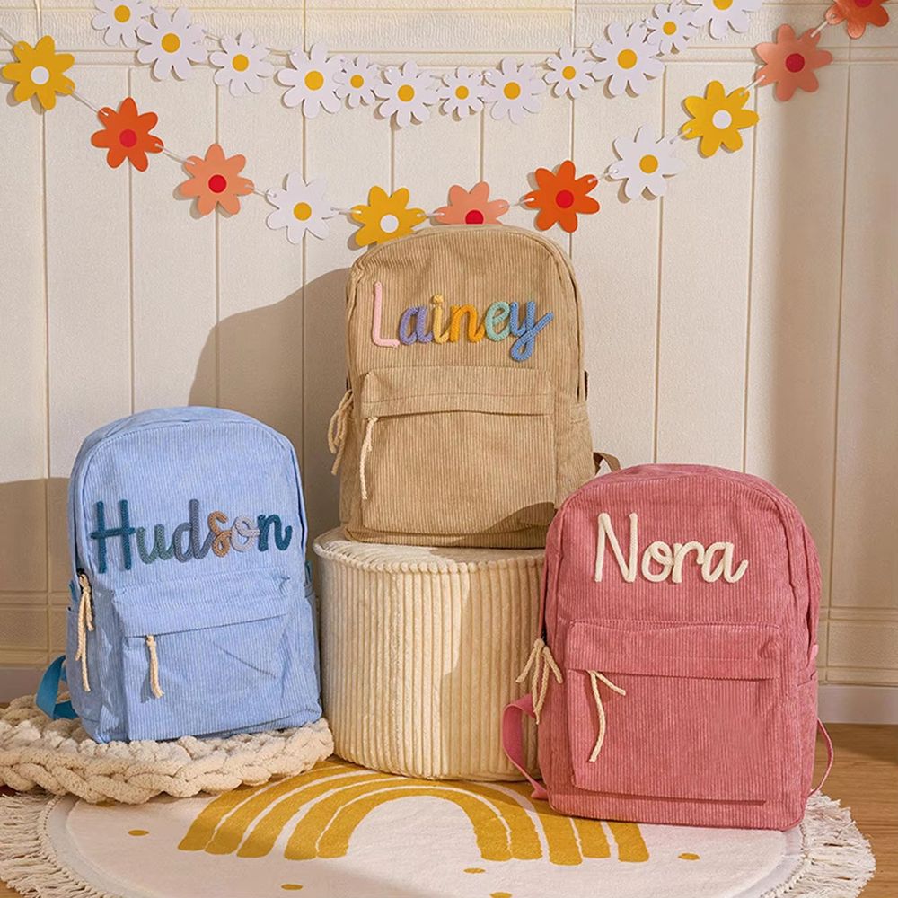 Personalised Corduroy Backpack