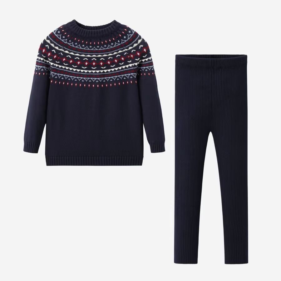 Knitted Collection – Navy Fair Isle Set – Ali Specials AW26