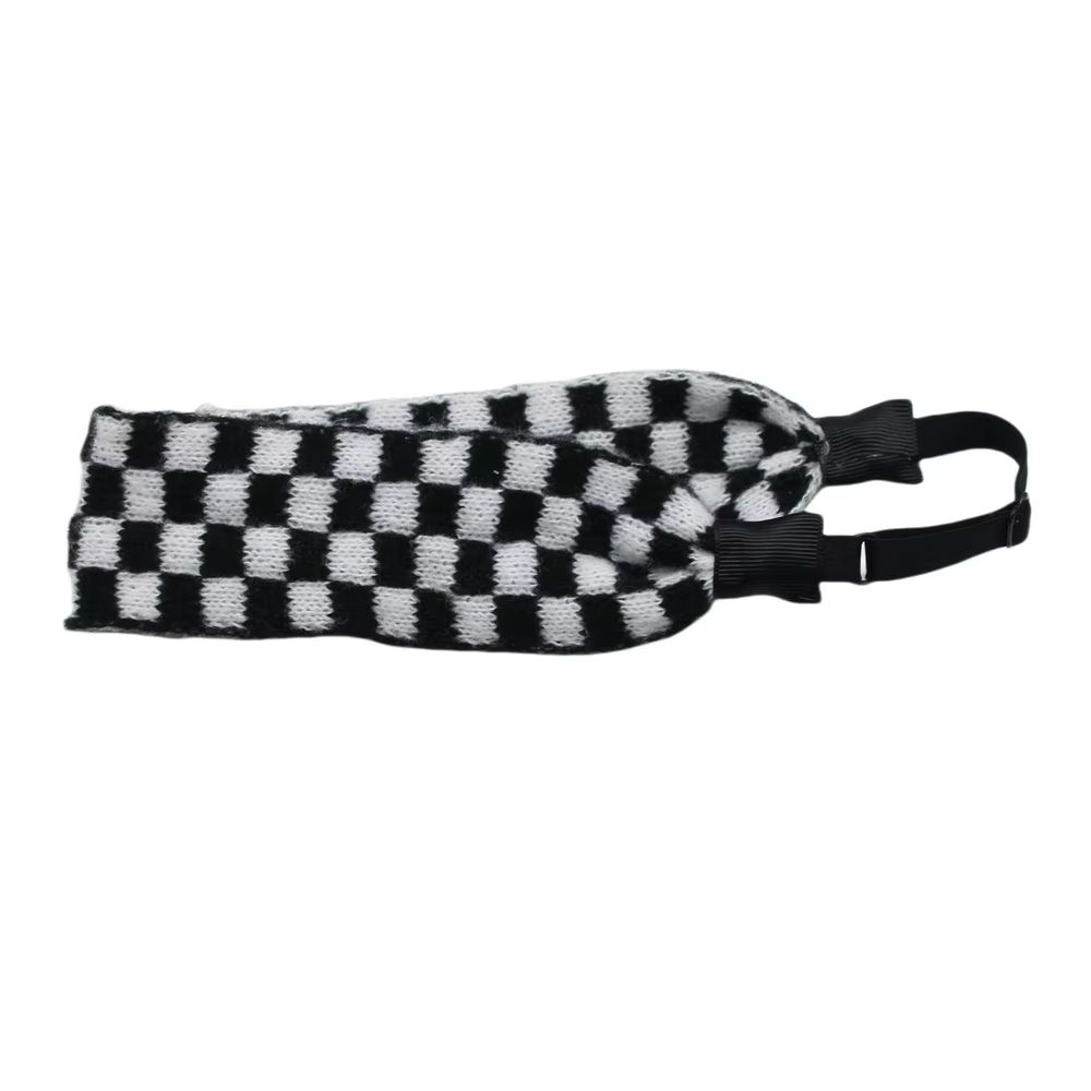 Checkered Knit Headband Soft Headband