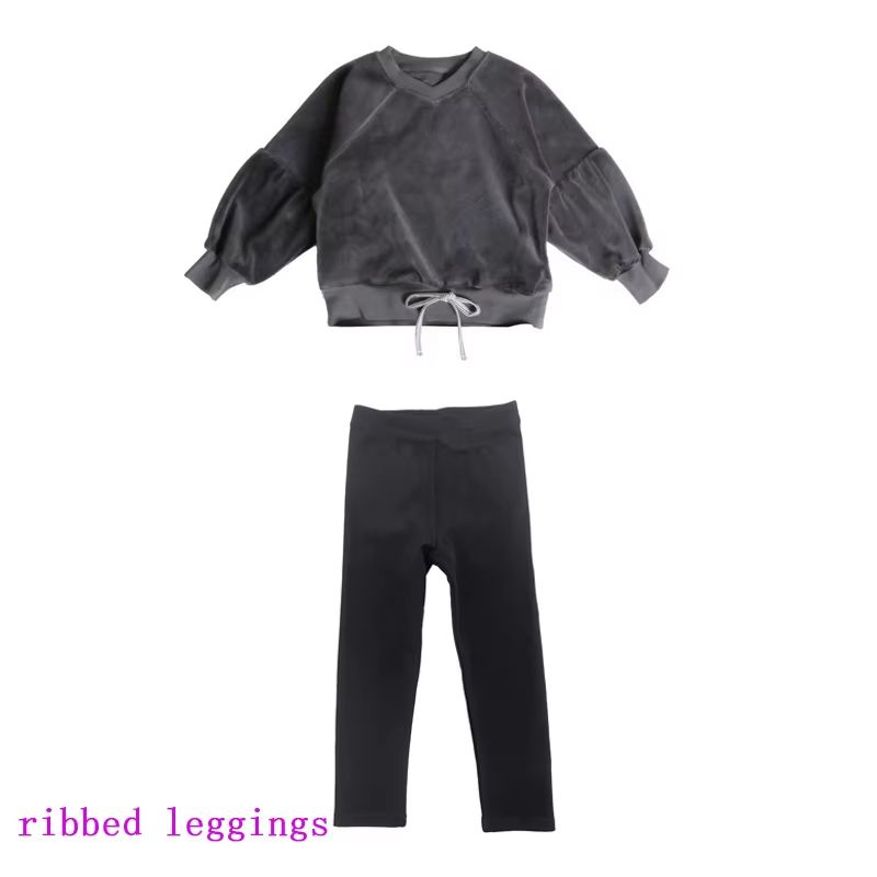 The Velour Collection – Grey-Baby Girl Set