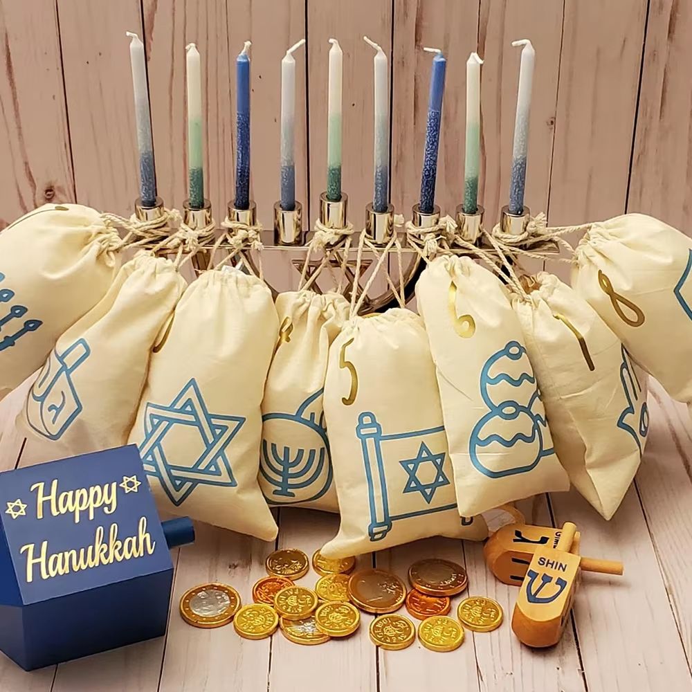 Night 1–8 Cotton Gift Bags (Set of 8)