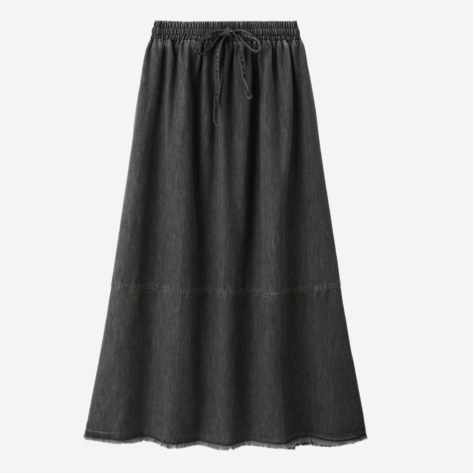Black Denim Collection – Maxi Skirt