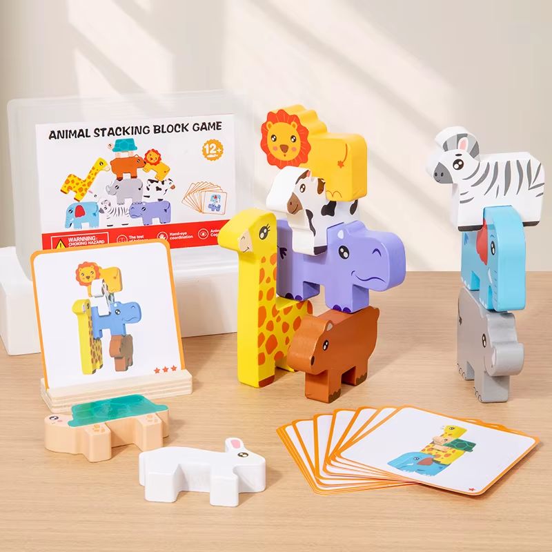 Wooden Animal Stacking Game