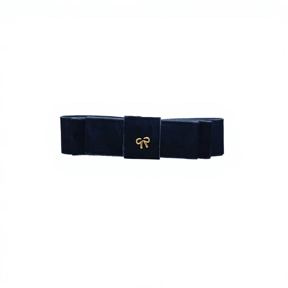 Navy Velvet Bow Clip – Ali Picks AW26