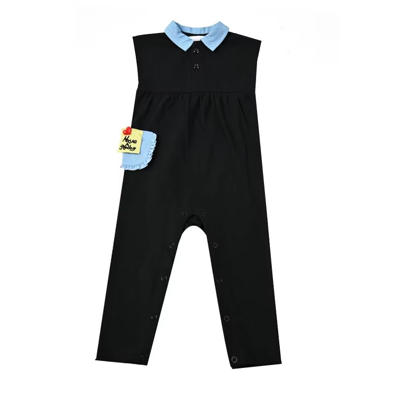 Black Pockets Collection – Baby Romper – I Love Ali AW26