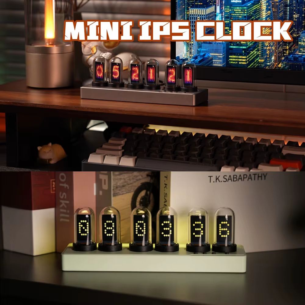 Nixie-Style Tube Clock – Silver