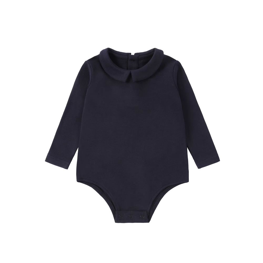 British Knit Coordinate Collection – Navy Modal Romper