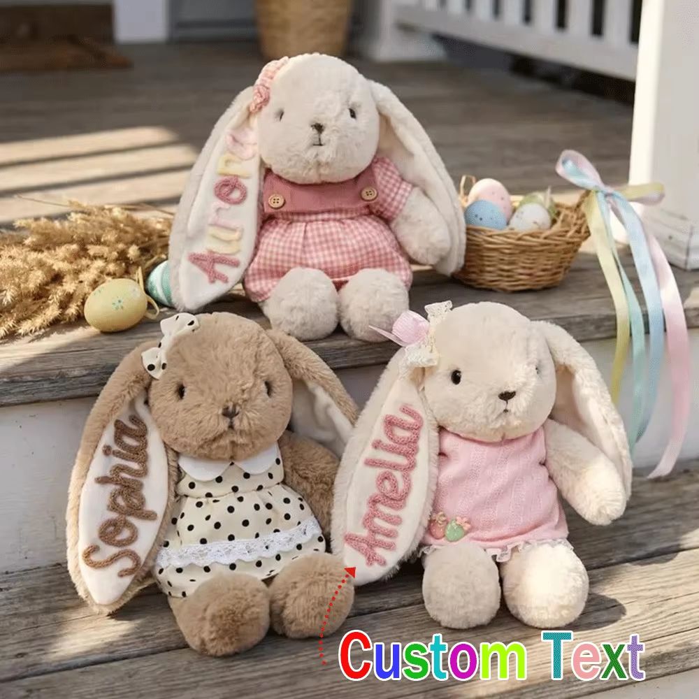 Personalised Embroidered Plush Rabbit