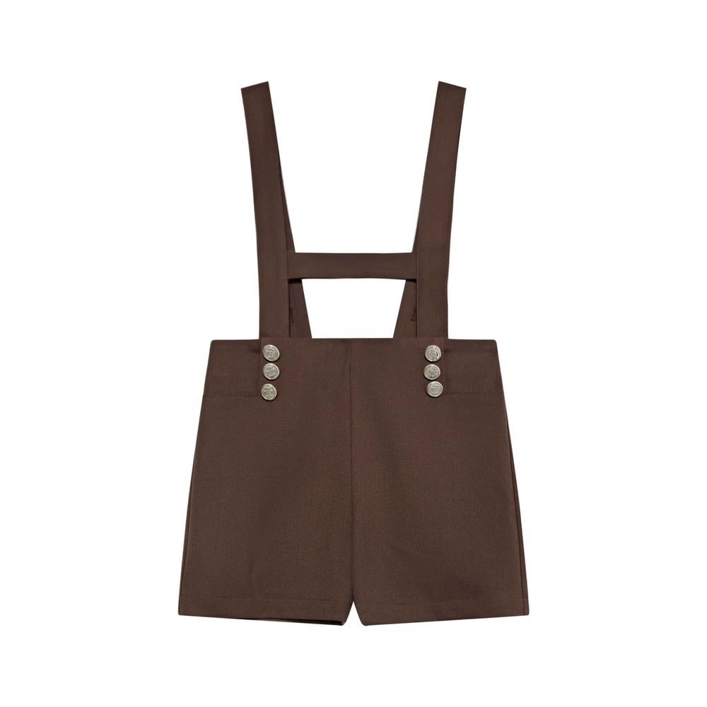 Chestnut Plaid – Boy Strap Shorts – Ali Plus AW26