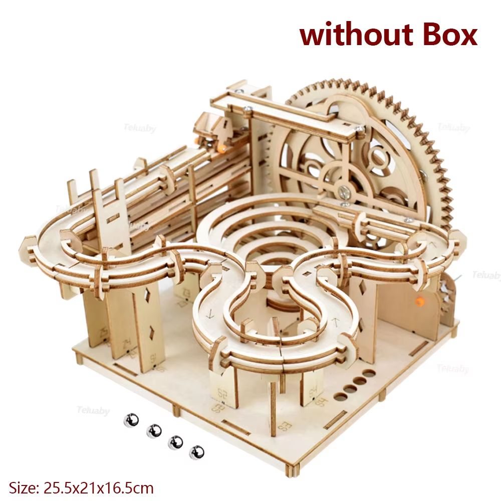 3D Wooden Marble Run Puzzle – Without box