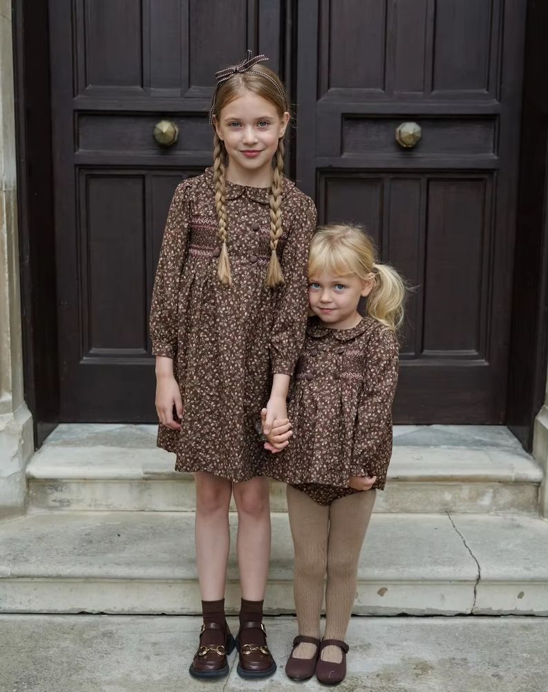 Brown Floral Collection – Brown Legging
