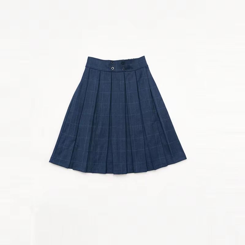 Navy Windowpane – Teen Skirt – Ali & Co AW26
