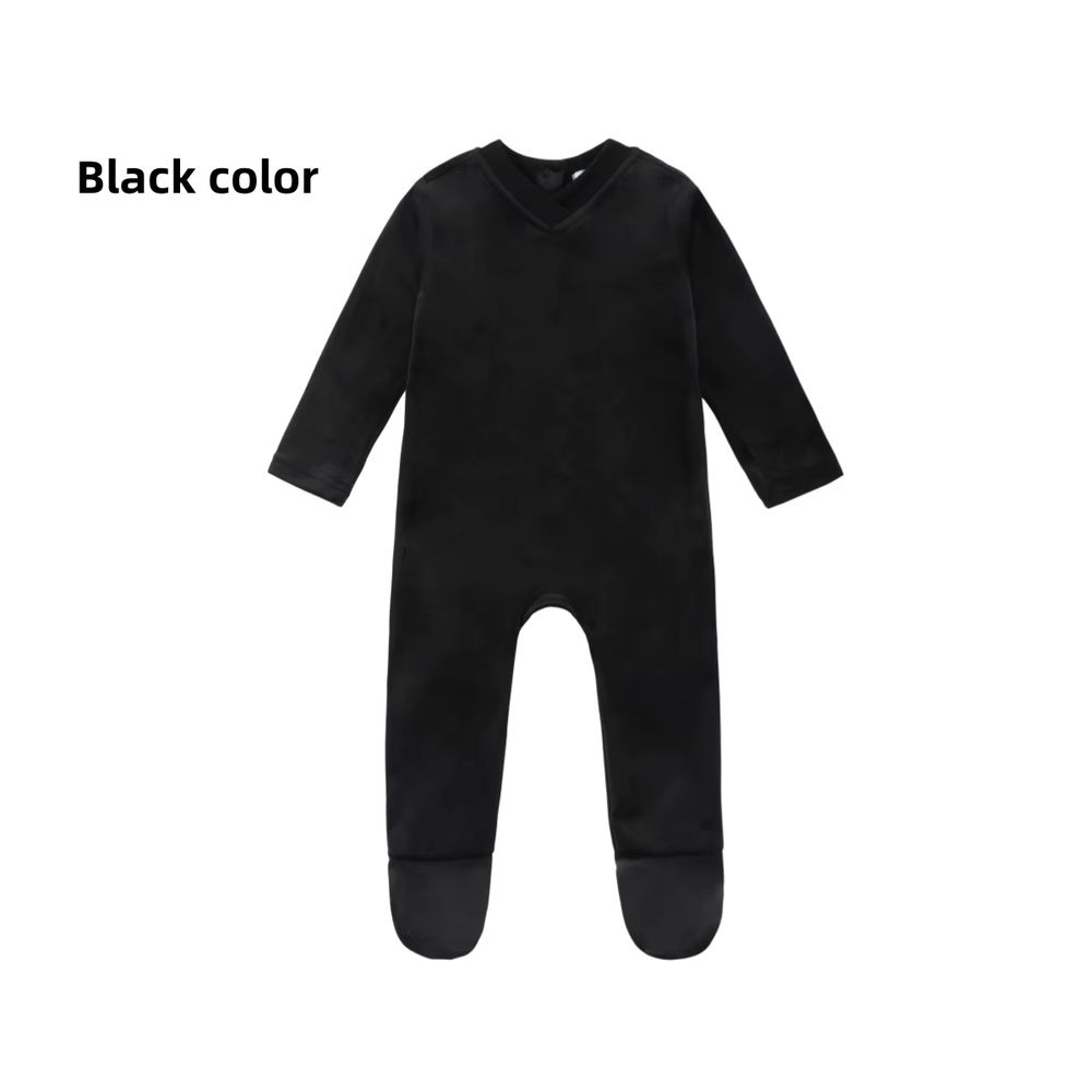 Velour Loungewear – Black Footie