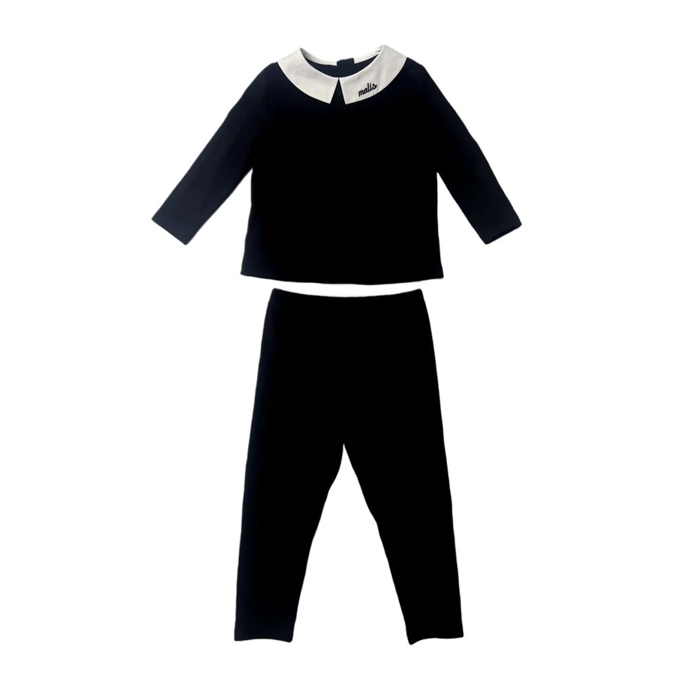 Mali's Ss Black Embroidery – Baby Boy Set