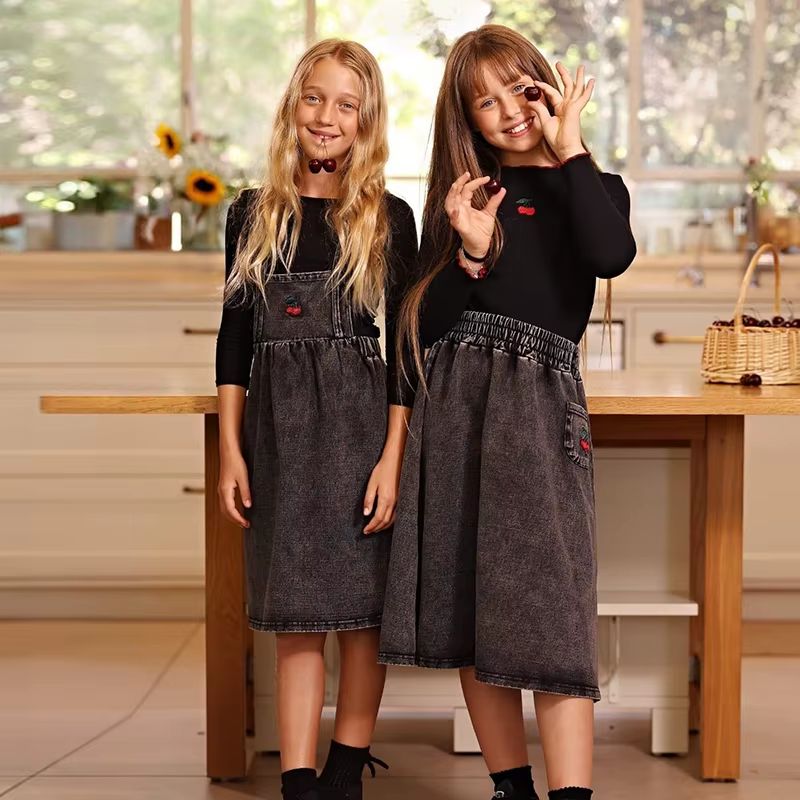 Black Denim Family – Maxi Skirt