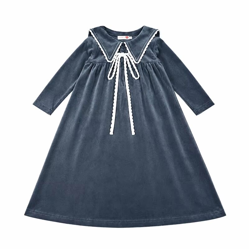 Shabbos Robe Collection– Navy Girl Long – I Love Ali AW26
