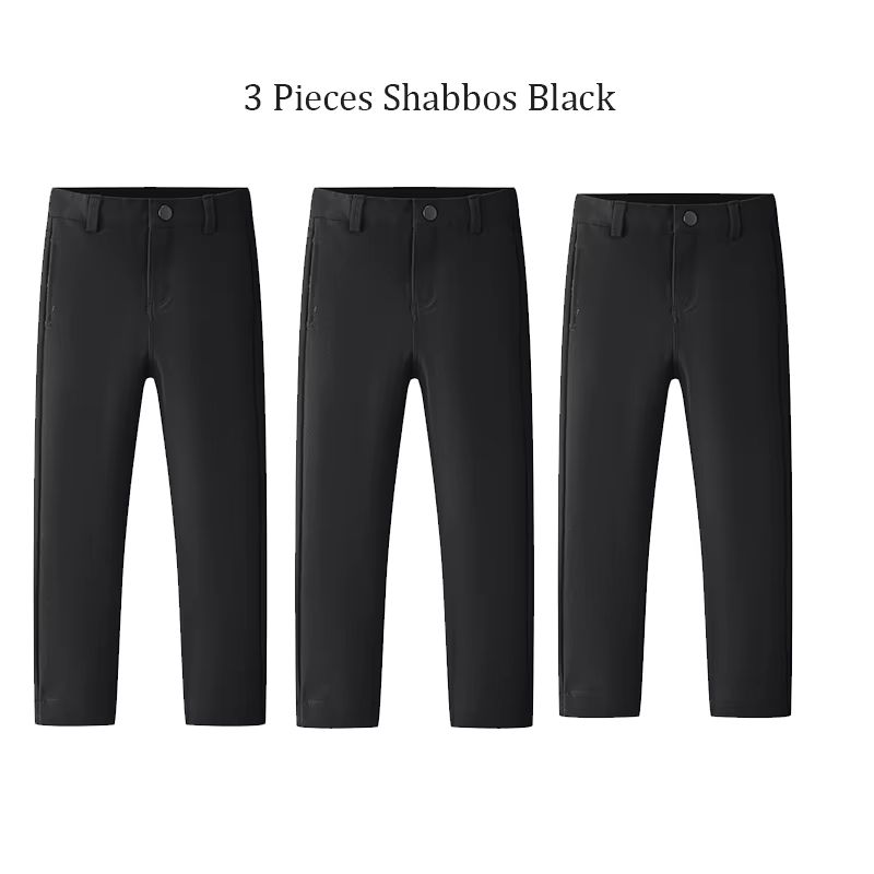 Black & Navy Stretch Trousers – 3Pcs Black Shabbos – Ali Affordable AW26