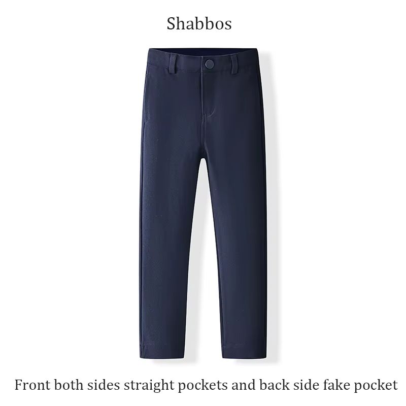 Black & Navy Stretch Trousers – Navy Shabbos – Ali Affordable AW26