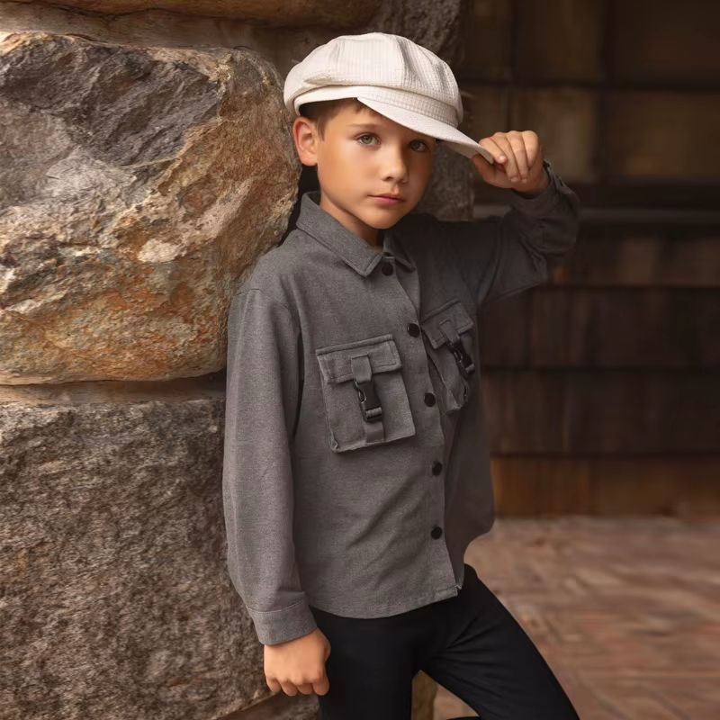 Charcoal Mist Collection – Baby Boy Romper