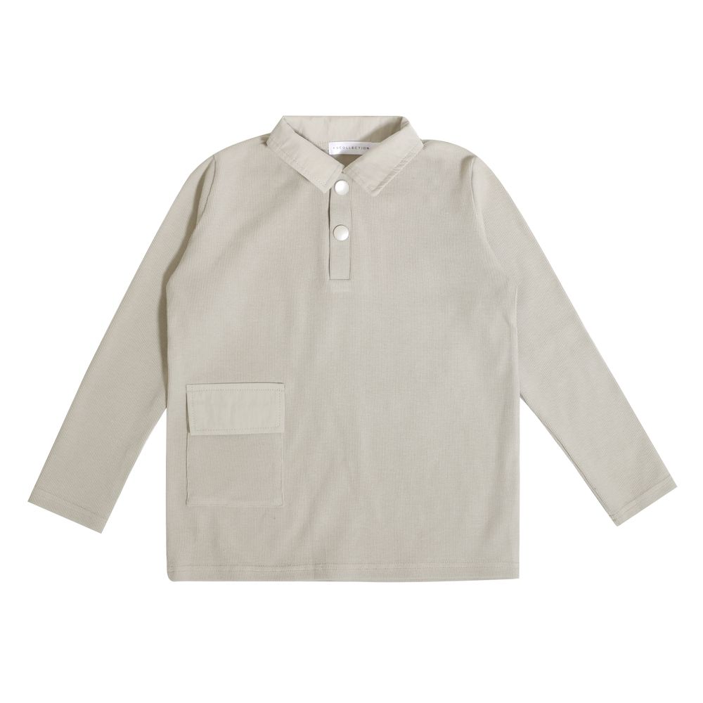 The Garden Collection – Taupe-LongsleevePolo